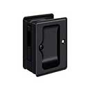 Deltana [SDAR325U19] Solid Brass Pocket Door Privacy Lock Receiver - Adjustable - Paint Black - 3 1/4&quot; L