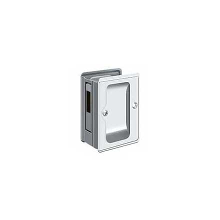 Deltana [SDAR325U26] Solid Brass Pocket Door Privacy Lock Receiver - Adjustable - Polished Chrome - 3 1/4" L