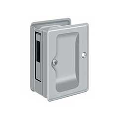 Deltana [SDAR325U26D] Solid Brass Pocket Door Privacy Lock Receiver - Adjustable - Brushed Chrome - 3 1/4&quot; L