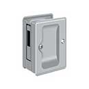 Deltana [SDAR325U26D] Solid Brass Pocket Door Privacy Lock Receiver - Adjustable - Brushed Chrome - 3 1/4" L