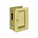 Deltana [SDAR325U3] Solid Brass Pocket Door Privacy Lock Receiver - Adjustable - Polished Brass - 3 1/4" L