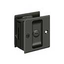Deltana [SDL25U10B] Solid Brass Pocket Door Privacy Lock - Oil Rubbed Bronze - 2 1/2" L