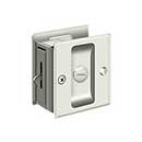 Deltana [SDL25U14] Solid Brass Pocket Door Privacy Lock - Polished Nickel - 2 1/2" L