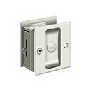 Deltana [SDL25U14] Solid Brass Pocket Door Privacy Lock - Polished Nickel - 2 1/2&quot; L