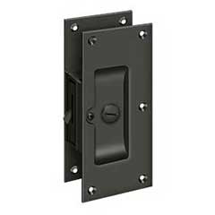 Deltana [SDL60U10B] Solid Brass Pocket Door Privacy Lock - Oil Rubbed Bronze - 6&quot; L