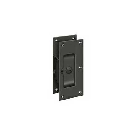 Deltana [SDL60U10B] Solid Brass Pocket Door Privacy Lock - Oil Rubbed Bronze - 6" L
