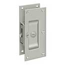 Deltana [SDL60U15] Solid Brass Pocket Door Privacy Lock - Brushed Nickel - 6&quot; L