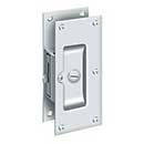 Deltana [SDL60U26] Solid Brass Pocket Door Privacy Lock - Polished Chrome - 6" L