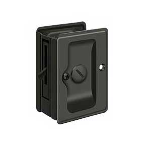 Deltana [SDLA325U10B] Solid Brass Pocket Door Privacy Lock - Adjustable - Oil Rubbed Bronze - 3 1/4" L