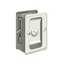 Deltana [SDLA325U14] Solid Brass Pocket Door Privacy Lock - Adjustable - Polished Nickel - 3 1/4" L