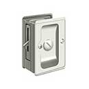 Deltana [SDLA325U14] Solid Brass Pocket Door Privacy Lock - Adjustable - Polished Nickel - 3 1/4&quot; L