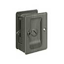 Deltana [SDLA325U15A] Solid Brass Pocket Door Privacy Lock - Adjustable - Antique Nickel - 3 1/4" L