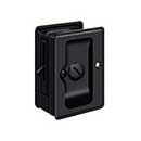 Deltana [SDLA325U19] Solid Brass Pocket Door Privacy Lock - Adjustable - Paint Black - 3 1/4" L