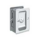 Deltana [SDLA325U26] Solid Brass Pocket Door Privacy Lock - Adjustable - Polished Chrome - 3 1/4" L