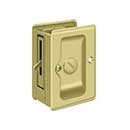 Deltana [SDLA325U3] Solid Brass Pocket Door Privacy Lock - Adjustable - Polished Brass - 3 1/4" L