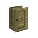 Deltana [SDLA325U5] Solid Brass Pocket Door Privacy Lock - Adjustable - Antique Brass - 3 1/4" L