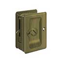 Deltana [SDLA325U5] Solid Brass Pocket Door Privacy Lock - Adjustable - Antique Brass - 3 1/4&quot; L