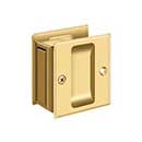 Deltana [SDP25CR003] Solid Brass Pocket Door Passage Set - Polished Brass (PVD) - 2 1/2&quot; L