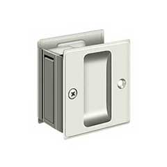 Deltana [SDP25U14] Solid Brass Pocket Door Passage Set - Polished Nickel - 2 1/2&quot; L