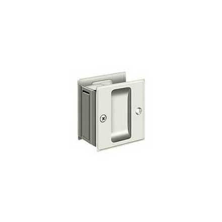 Deltana [SDP25U14] Solid Brass Pocket Door Passage Set - Polished Nickel - 2 1/2&quot; L