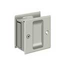 Deltana [SDP25U15] Solid Brass Pocket Door Passage Set - Brushed Nickel - 2 1/2" L
