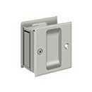 Deltana [SDP25U15] Solid Brass Pocket Door Passage Set - Brushed Nickel - 2 1/2&quot; L