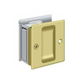 Deltana [SDP25U26] Solid Brass Pocket Door Passage Set - Polished Chrome - 2 1/2" L