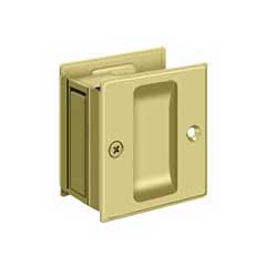 Deltana [SDP25U3] Solid Brass Pocket Door Passage Set - Polished Brass - 2 1/2&quot; L