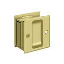 Deltana [SDP25U3] Solid Brass Pocket Door Passage Set - Polished Brass - 2 1/2&quot; L