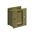 Deltana [SDP25U5] Solid Brass Pocket Door Passage Set - Antique Brass - 2 1/2" L