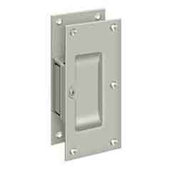 Deltana [SDP60U15] Solid Brass Pocket Door Passage Set - Brushed Nickel - 6&quot; L