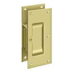 Deltana [SDP60U3] Solid Brass Pocket Door Passage Set - Polished Brass - 6&quot; L