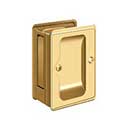 Deltana [SDPA325CR003] Solid Brass Pocket Door Passage Set - Adjustable - Polished Brass (PVD) - 3 1/4" L