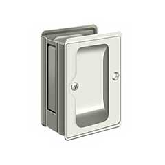 Deltana [SDPA325U14] Solid Brass Pocket Door Passage Set - Adjustable - Polished Nickel - 3 1/4&quot; L