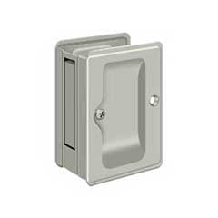 Deltana [SDPA325U15] Solid Brass Pocket Door Passage Set - Adjustable - Brushed Nickel - 3 1/4&quot; L