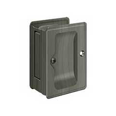 Deltana [SDPA325U15A] Solid Brass Pocket Door Passage Set - Adjustable - Antique Nickel - 3 1/4&quot; L