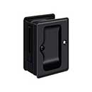 Deltana [SDPA325U19] Solid Brass Pocket Door Passage Set - Adjustable - Paint Black - 3 1/4" L