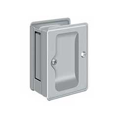 Deltana [SDPA325U26D] Solid Brass Pocket Door Passage Set - Adjustable - Brushed Chrome - 3 1/4&quot; L