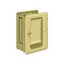 Deltana [SDPA325U3] Solid Brass Pocket Door Passage Set - Adjustable - Polished Brass - 3 1/4" L