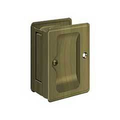 Deltana [SDPA325U5] Solid Brass Pocket Door Passage Set - Adjustable - Antique Brass - 3 1/4&quot; L