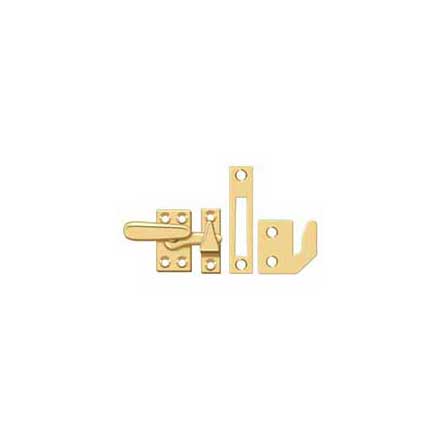 Deltana [CF066CR003] Solid Brass Window Casement Fastener - Thumb Turn - Polished Brass (PVD) Finish - 2 1/4&quot; L