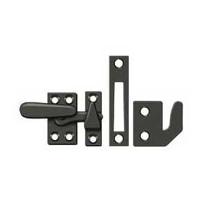Deltana [CF066U10B] Solid Brass Window Casement Fastener - Thumb Turn - Oil Rubbed Bronze Finish - 2 1/4" L