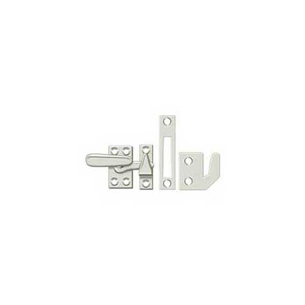 Deltana [CF066U14] Solid Brass Window Casement Fastener - Thumb Turn - Polished Nickel Finish - 2 1/4&quot; L