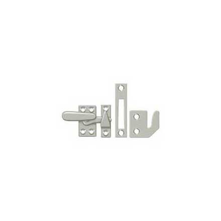 Deltana [CF066U15] Solid Brass Window Casement Fastener - Thumb Turn - Brushed Nickel Finish - 2 1/4&quot; L