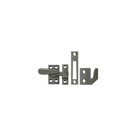 Deltana [CF066U15A] Solid Brass Window Casement Fastener - Thumb Turn - Antique Nickel Finish - 2 1/4&quot; L