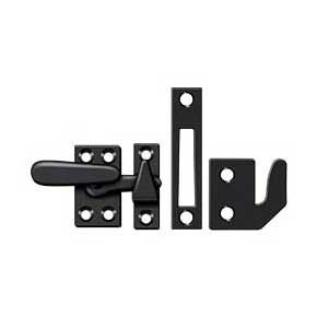 Deltana [CF066U19] Solid Brass Window Casement Fastener - Thumb Turn - Paint Black Finish - 2 1/4" L