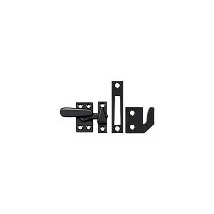 Deltana [CF066U19] Solid Brass Window Casement Fastener - Thumb Turn - Paint Black Finish - 2 1/4&quot; L