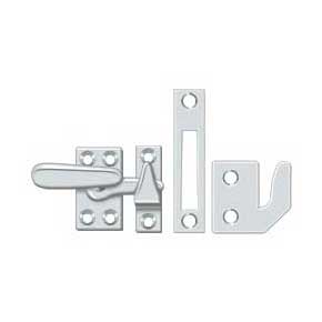 Deltana [CF066U26] Solid Brass Window Casement Fastener - Thumb Turn - Polished Chrome Finish - 2 1/4" L