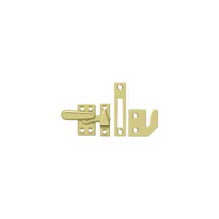 Deltana [CF066U3] Solid Brass Window Casement Fastener - Thumb Turn - Polished Brass Finish - 2 1/4&quot; L