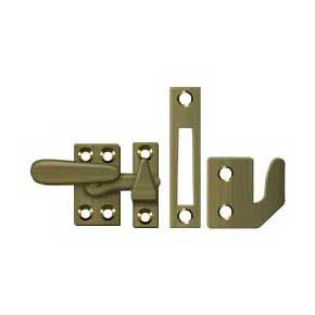 Deltana [CF066U5] Solid Brass Window Casement Fastener - Thumb Turn - Antique Brass Finish - 2 1/4" L